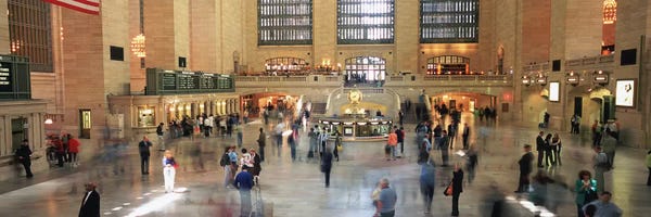 Trains: Main Concourse Passenger Action, Grand Central Terminal, New York City, New York, USA by Panoramic Images