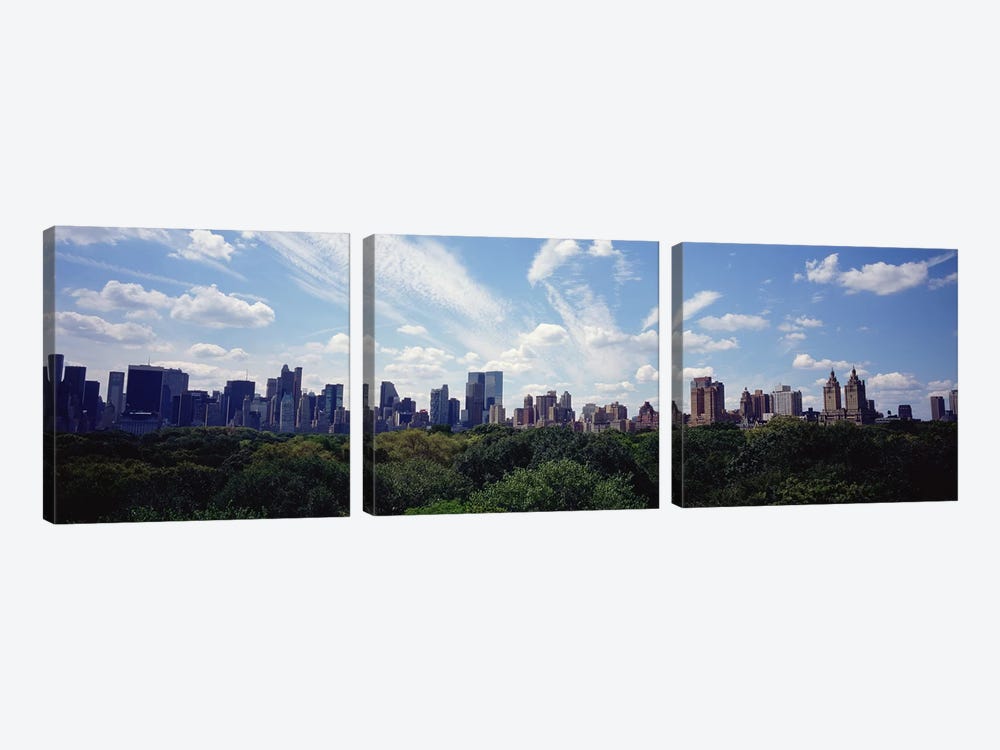 Skyscrapers In A City, Manhattan, NYC, New York City, New York State, USA by Panoramic Images 3-piece Canvas Art Print