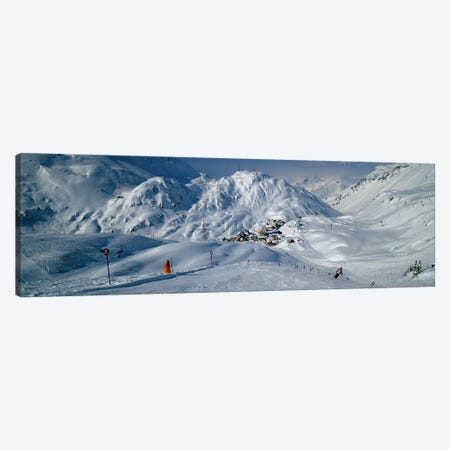 Rear view of a person skiing in snow, St. Christoph, Austria Canvas Print #PIM5168} by Panoramic Images Art Print