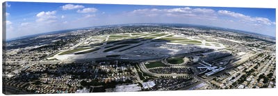 Aerial view of an airport, Midway Airport, Chicago, Illinois, USA Canvas Art Print - Industrial Art