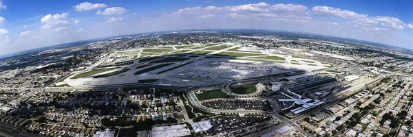 Industrial: Aerial view of an airport, Midway Airport, Chicago, Illinois, USA by Panoramic Images