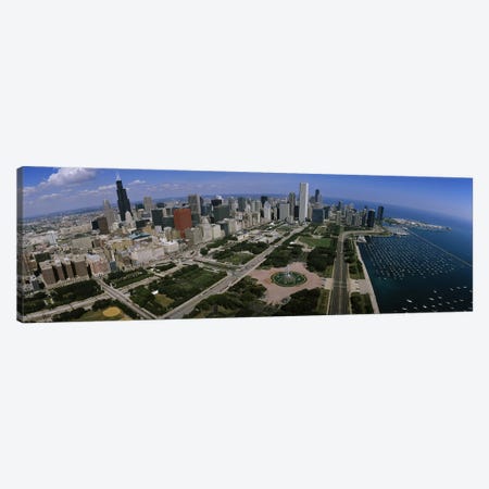 Skyscrapers in a city, Chicago, Illinois, USA Canvas Print #PIM5176} by Panoramic Images Canvas Art Print