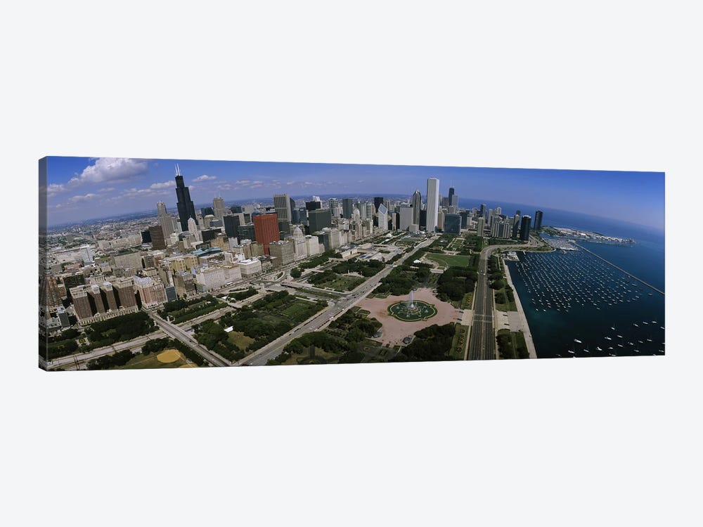 Skyscrapers in a city, Chicago, Illinois, USA by Panoramic Images 1-piece Canvas Artwork