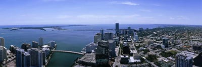 Aerial view of a city, Miami, Florida, USA by Panoramic Images canvas print