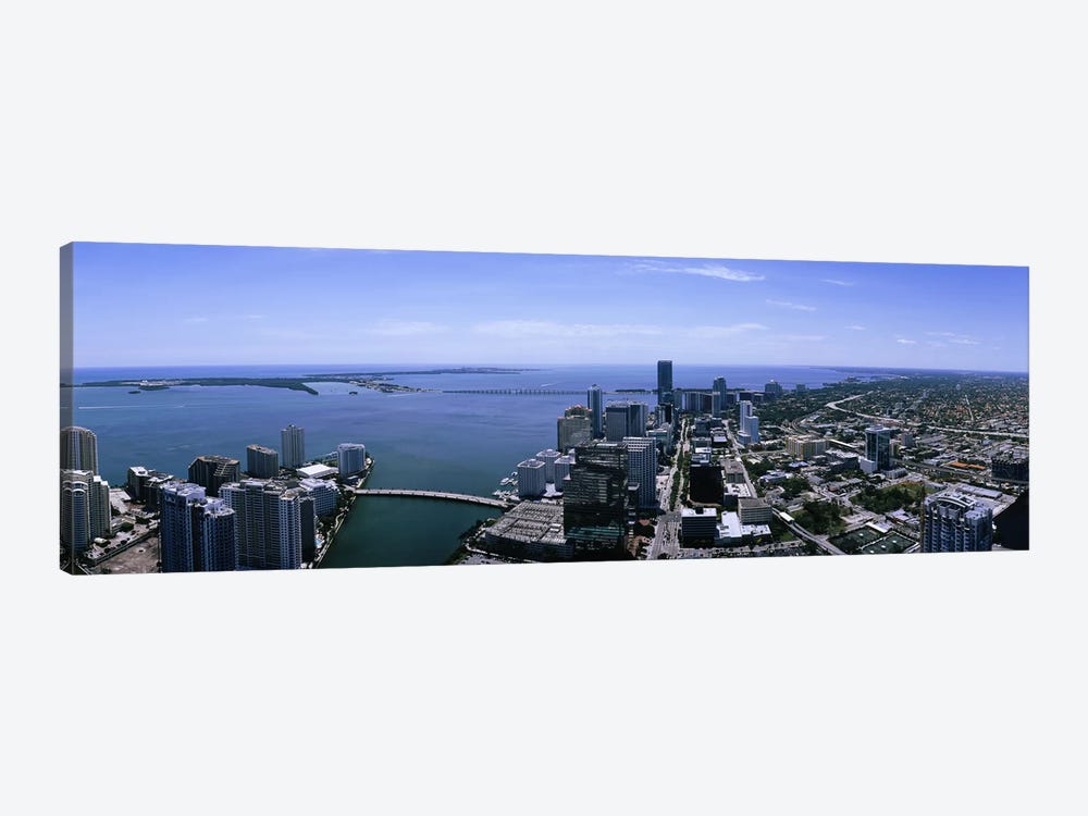 Aerial view of a city, Miami, Florida, USA by Panoramic Images 1-piece Canvas Art Print