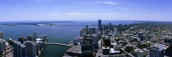 Aerial view of a city, Miami, Florida, USA