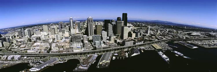 Aerial view of a city, Seattle, Washington State, USA