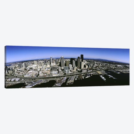 Aerial view of a city, Seattle, Washington State, USA Canvas Print #PIM5179} by Panoramic Images Canvas Wall Art