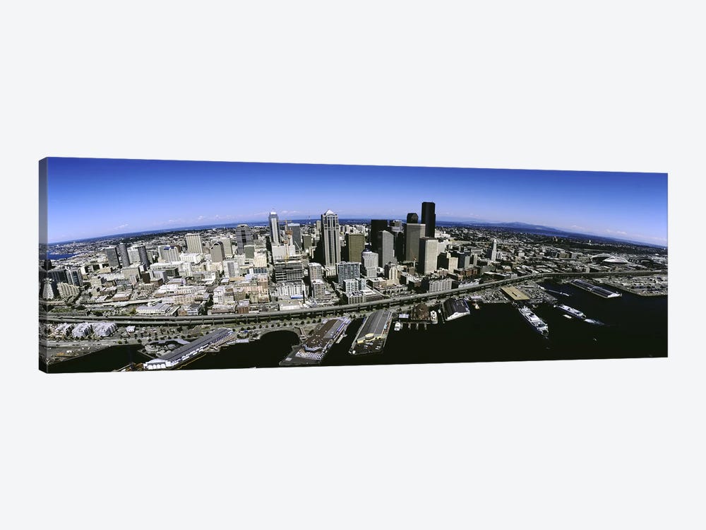 Aerial view of a city, Seattle, Washington State, USA by Panoramic Images 1-piece Art Print