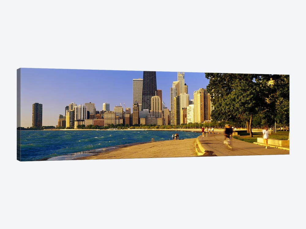 Group of people joggingChicago, Illinois, USA by Panoramic Images 1-piece Art Print