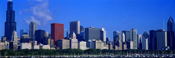 Chicago Skylines: Skyscrapers in a cityChicago, Illinois, USA by Panoramic Images