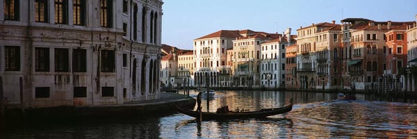 Vessels On The Move, Grand Canal, Venice, Italy