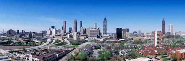 Georgia: USA, Georgia, Atlanta, skyline by Panoramic Images