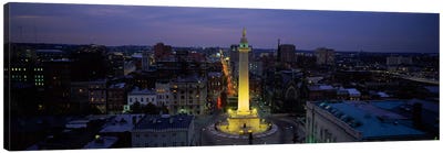 High angle view of a monument, Washington Monument, Mount Vernon Place, Baltimore, Maryland, USA Canvas Art Print - Baltimore Art