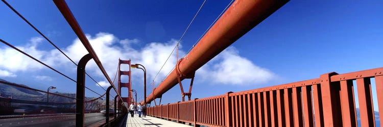 Tourist Walking on A BridgeGolden Gate Bridge, San Francisco, California, USA