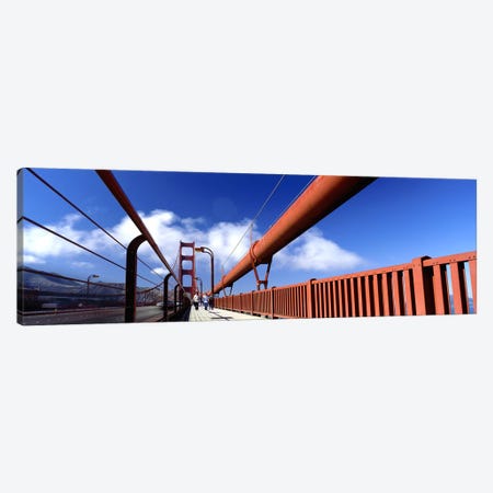 Tourist Walking on A BridgeGolden Gate Bridge, San Francisco, California, USA Canvas Print #PIM5228} by Panoramic Images Canvas Artwork