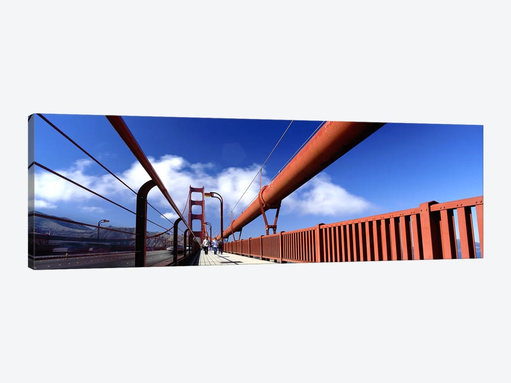 Tourist Walking on A BridgeGolden Gate Bridge, San Francisco, California, USA by Panoramic Images 1-piece Canvas Print