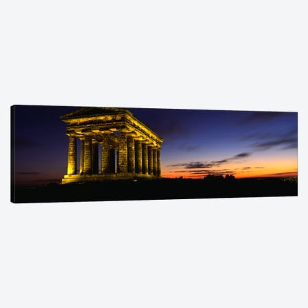 Monument Lit Up At DuskPenshaw Monument, London, England, United Kingdom Canvas Print #PIM5230} by Panoramic Images Art Print