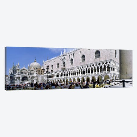 Tourist Outside A CathedralSt. Mark's Cathedral, St. Mark's Square, Venice, Italy Canvas Print #PIM5231} by Panoramic Images Canvas Print