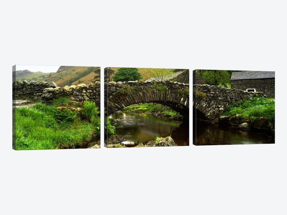 Packhorse Bridge, Watendlath, Cumbria, England, United Kingdom by Panoramic Images 3-piece Canvas Wall Art