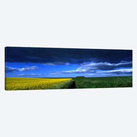 Cloudy Countryside Landscape, Yorkshire Wolds, North Yorkshire, England, United Kingdom Canvas Print #PIM5244} by Panoramic Images Art Print