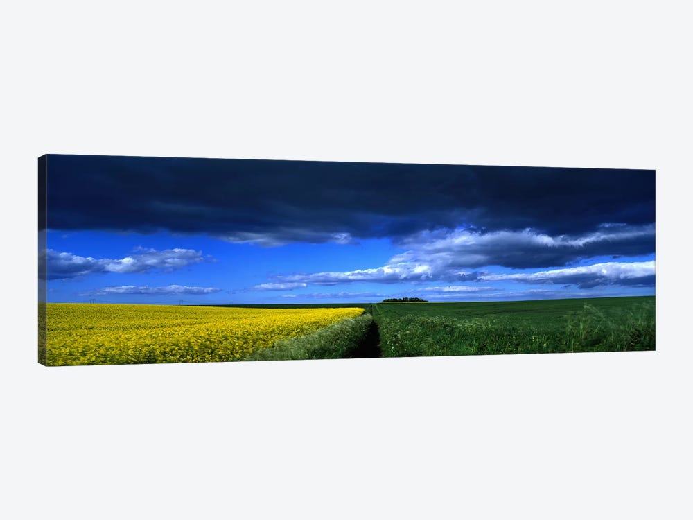 Cloudy Countryside Landscape, Yorkshire Wolds, North Yorkshire, England, United Kingdom by Panoramic Images 1-piece Canvas Art Print