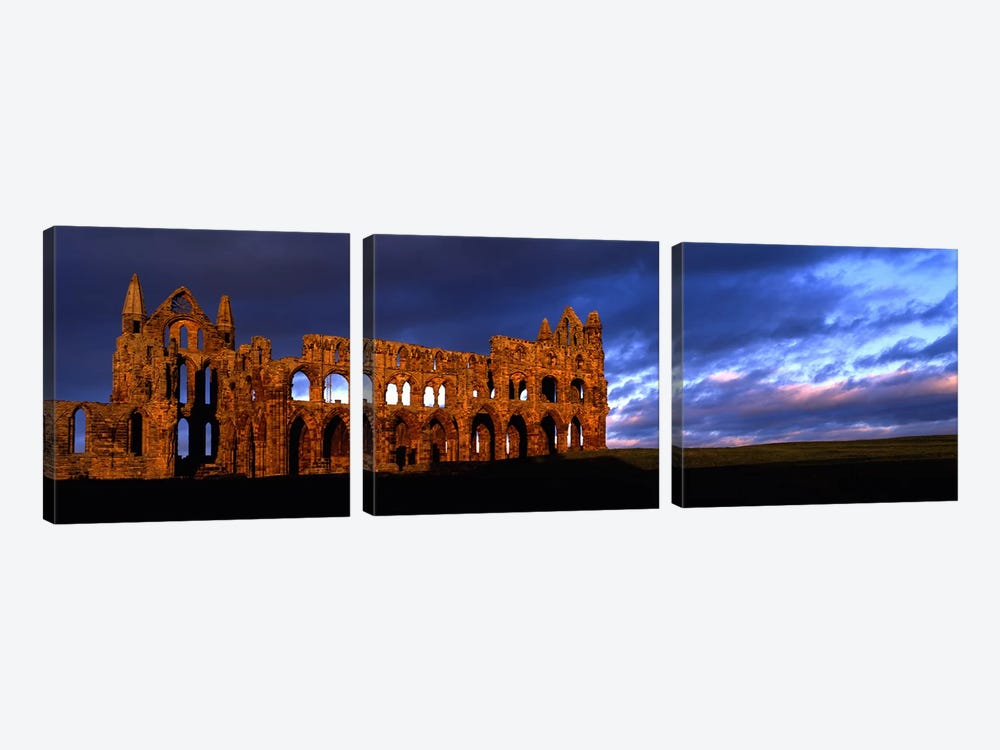 Ruins of A ChurchWhitby Abbey, Whitby, North Yorkshire, England, United Kingdom by Panoramic Images 3-piece Art Print