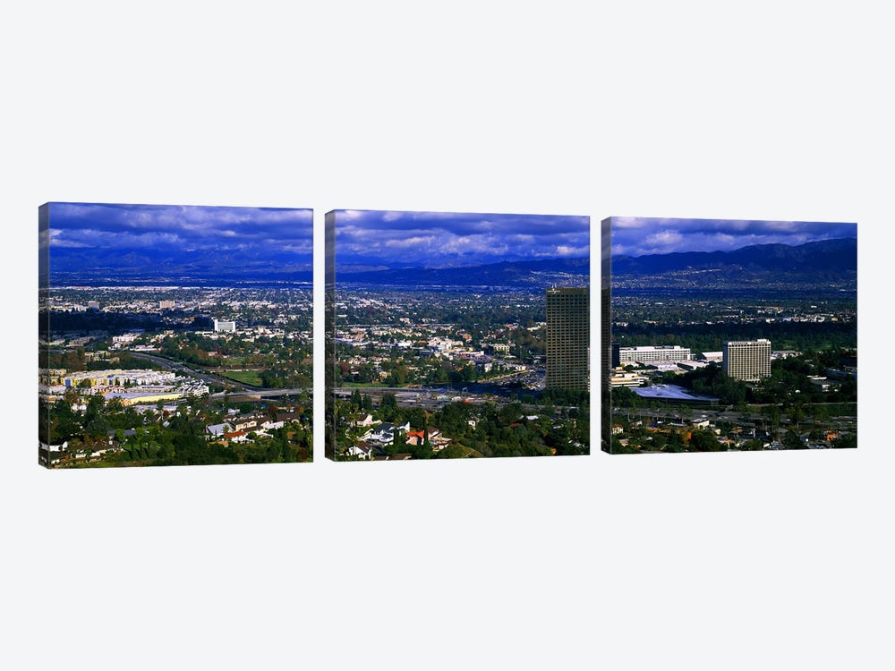 High angle view of a city, Studio City, San Fernando Valley, Los Angeles, California, USA #2 by Panoramic Images 3-piece Canvas Wall Art