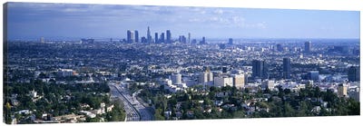 Aerial view of a city, Los Angeles, California, USA Canvas Art Print - Los Angeles Skylines