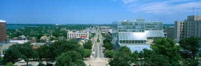 High Angle View Of A City, E. Washington Ave, Madison, Wisconsin, USA by Panoramic Images multi panel art