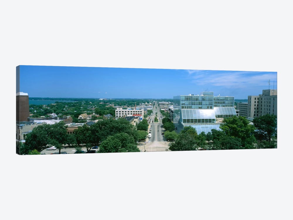 High Angle View Of A City, E. Washington Ave, Madison, Wisconsin, USA by Panoramic Images 1-piece Canvas Art