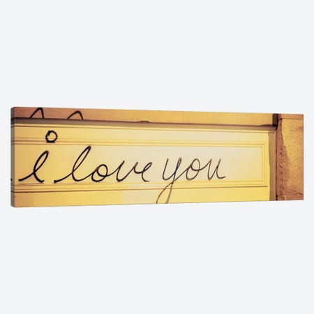 Close-up of I love you written on a wall Canvas Print #PIM5259} by Panoramic Images Art Print