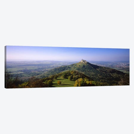 Distant Aerial View Of Burg Hohenzollern, Baden-Wurttemberg, Germany Canvas Print #PIM5300} by Panoramic Images Art Print