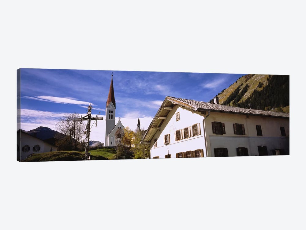 Low Angle View Of A Church, Holzgau, Lechtal, Austria by Panoramic Images 1-piece Canvas Wall Art
