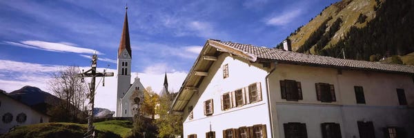 Tyrol: Low Angle View Of A Church, Holzgau, Lechtal, Austria by Panoramic Images