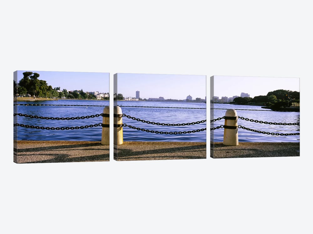 Lake In A City, Lake Merritt, Oakland, California, USA by Panoramic Images 3-piece Canvas Art
