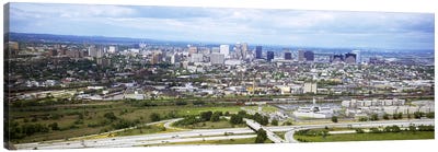 Aerial view of a city, Newark, New Jersey, USA Canvas Art Print