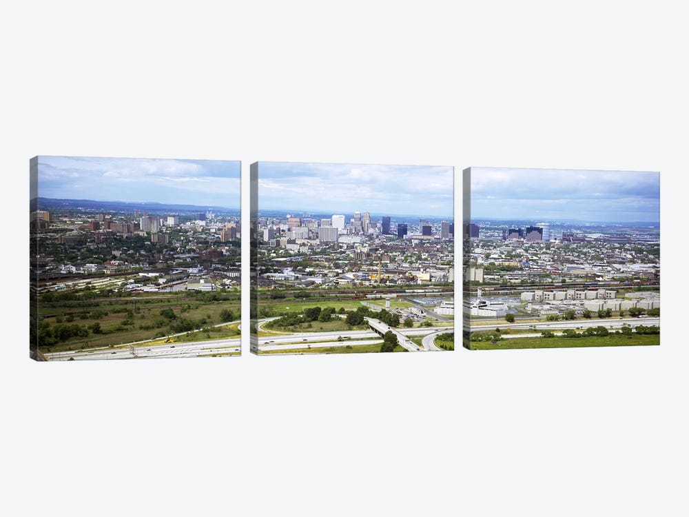 Aerial view of a city, Newark, New Jersey, USA by Panoramic Images 3-piece Canvas Art Print