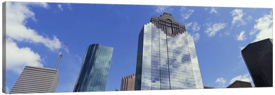 Low angle view of office buildings, Houston, Texas, USA Canvas Art Print - Texas Art