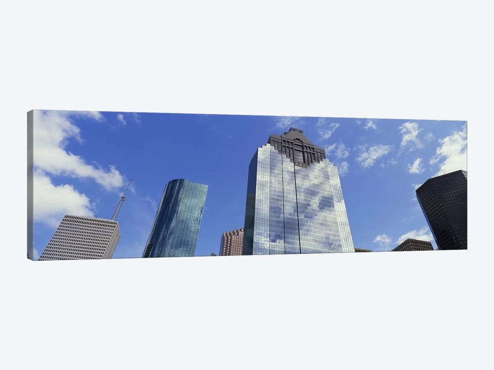 Low angle view of office buildings, Houston, Texas, USA by Panoramic Images 1-piece Art Print