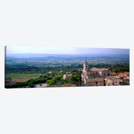 Aerial View Of A Church, Bonnieux, Provence-Alpes-Cote d'Azur, France Canvas Print #PIM530} by Panoramic Images Canvas Art