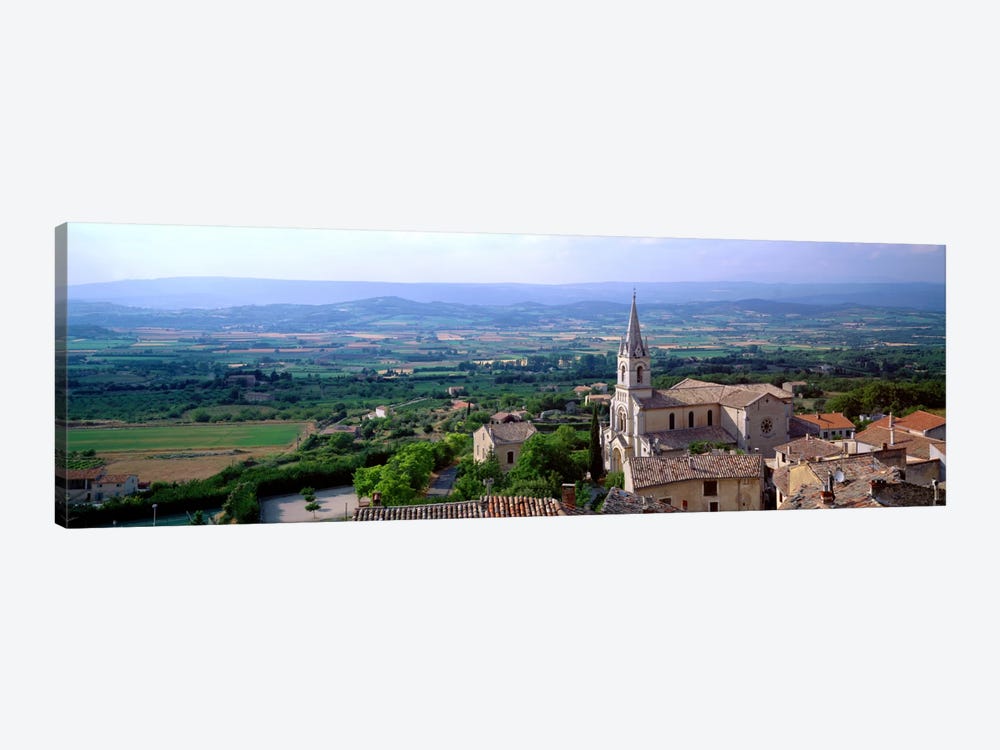 Aerial View Of A Church, Bonnieux, Provence-Alpes-Cote d'Azur, France by Panoramic Images 1-piece Art Print