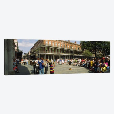 Tourists in front of a building, New Orleans, Louisiana, USA Canvas Print #PIM5318} by Panoramic Images Canvas Art