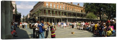 Tourists in front of a building, New Orleans, Louisiana, USA Canvas Art Print - New Orleans Art