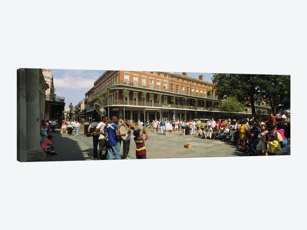 Tourists in front of a building, New Orleans, Louisiana, USA by Panoramic Images 1-piece Canvas Print