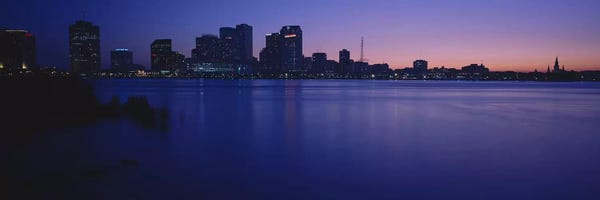 New Orleans Skylines: Buildings at the waterfront, New Orleans, Louisiana, USA by Panoramic Images