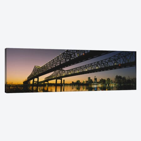 Low angle view of a bridge across a river, New Orleans, Louisiana, USA Canvas Print #PIM5320} by Panoramic Images Art Print