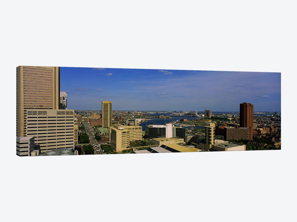 High angle view of skyscrapers in a city, Baltimore, Maryland, USA by Panoramic Images 1-piece Canvas Art
