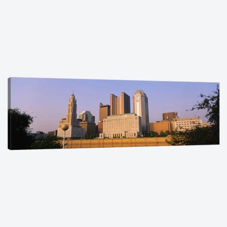 Low angle view of buildings in a city, Scioto River, Columbus, Ohio, USA Canvas Print #PIM5353} by Panoramic Images Canvas Art