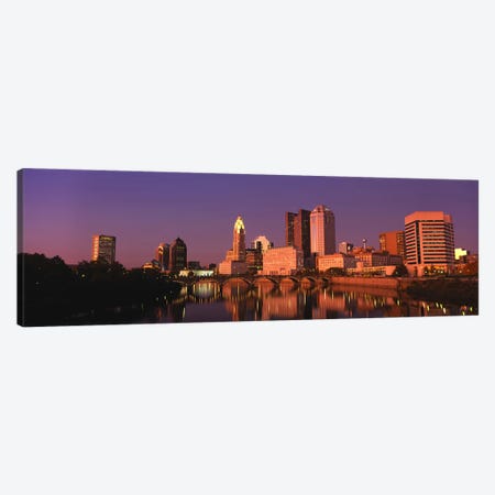 Buildings at the waterfront, Columbus, Ohio, USA Canvas Print #PIM5358} by Panoramic Images Canvas Wall Art